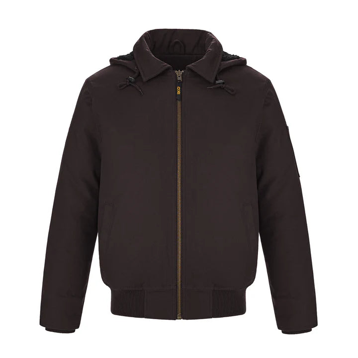 Big Red - Blouson aviateur en toile de coton pour adulte avec capuche amovible