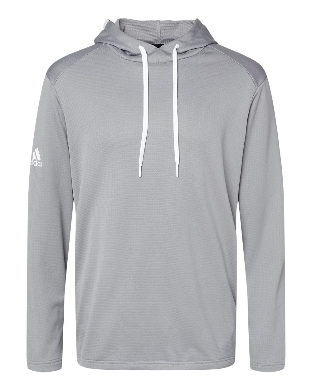 Men's Adidas - Textured Mixed Media Hooded Sweatshirt