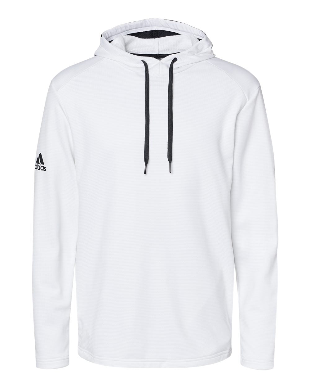 Men's Adidas - Textured Mixed Media Hooded Sweatshirt