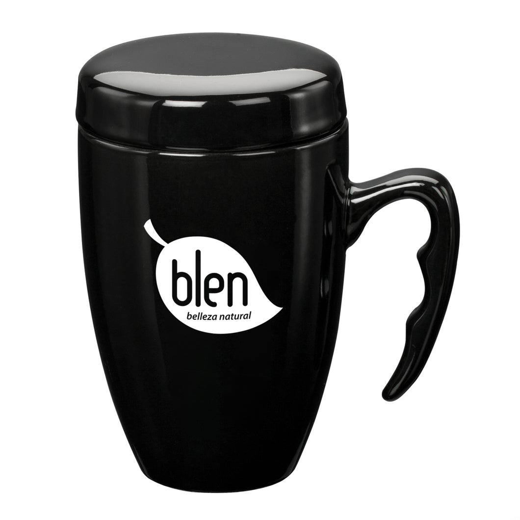 Barco Ceramic Mug w/ Lid - 14oz