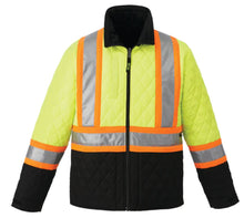 Charger l&#39;image dans la galerie, Cotton Canvas Reversible to Polyester Hi-Vis Insulated Jacket-Zircon
