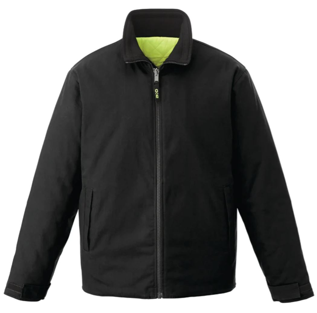 Cotton Canvas Reversible to Polyester Hi-Vis Insulated Jacket-Zircon