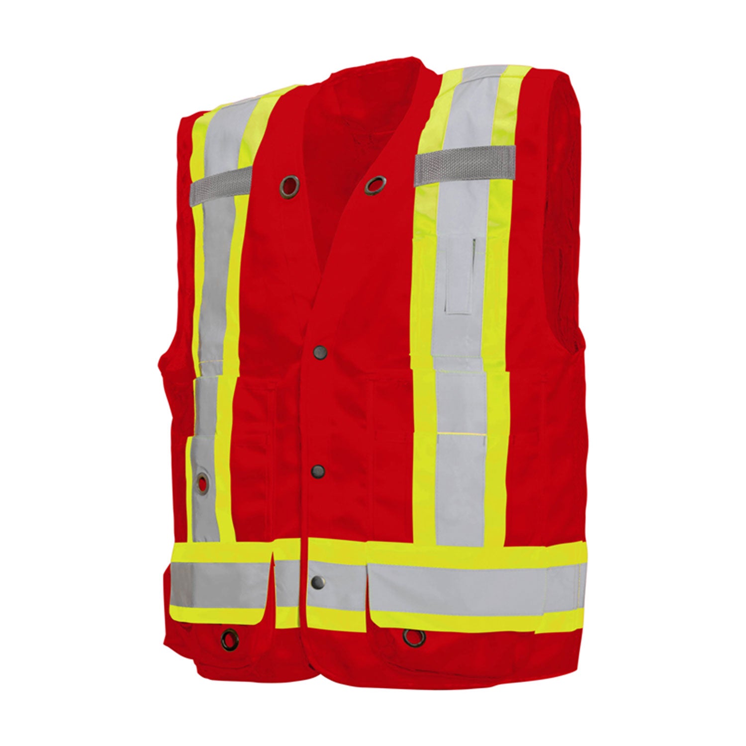 Deluxe Surveyor Vest, 4" Refl. Tape, 17 Pockets