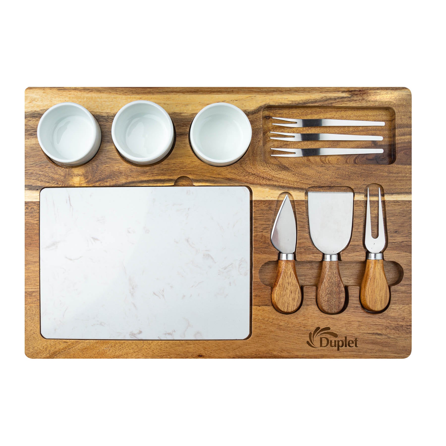 Milton 11-Piece Acacia Wood Cheese Set