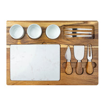 Load image into Gallery viewer, Milton 11-Piece Acacia Wood Cheese Set
