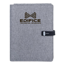 Load image into Gallery viewer, Binghamton RPET Padfolio w/ Wireless Phone Charger
