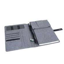 Load image into Gallery viewer, Binghamton RPET Padfolio w/ Wireless Phone Charger
