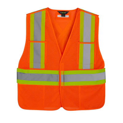 Patrol - Gilet de sécurité haute visibilité 5 points détachable en maille pour adulte - Taille unique