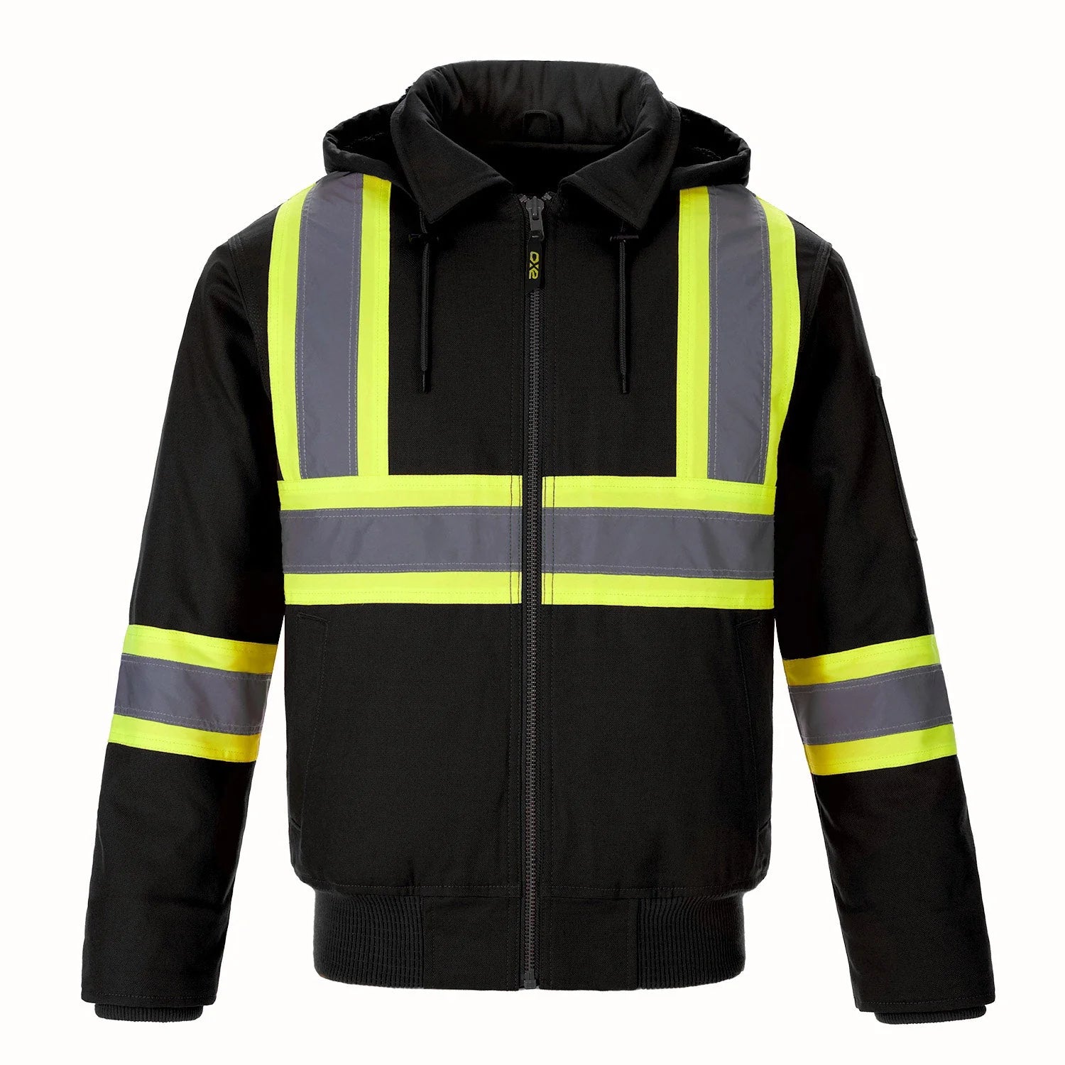 International Vis Cotton Canvas Bomber Jacket with Sherpa Lining