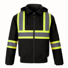Load image into Gallery viewer, International Vis Cotton Canvas Bomber Jacket with Sherpa Lining
