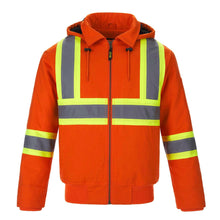 Load image into Gallery viewer, International Vis Cotton Canvas Bomber Jacket with Sherpa Lining
