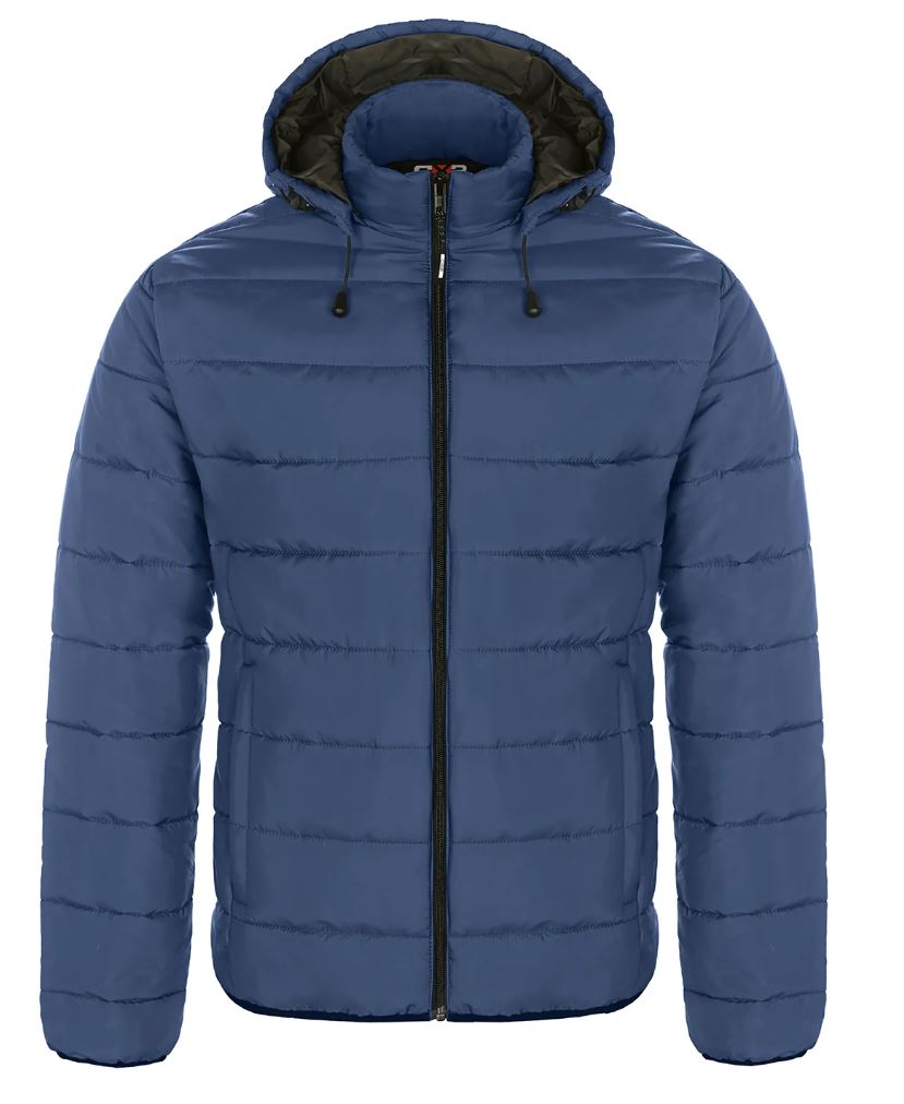 Men's Puffy Jacket with Detachable Hood-Glacial