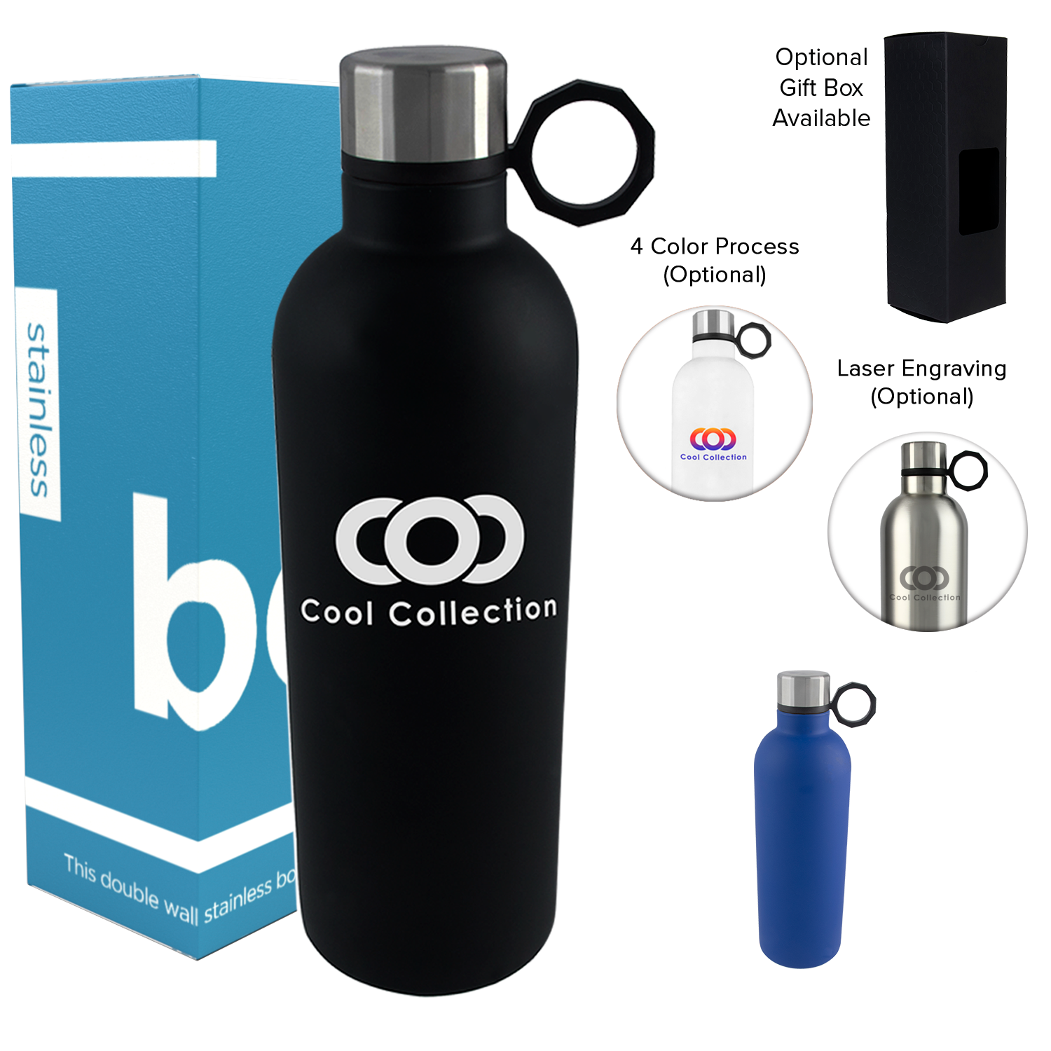 24 Oz Peak Double Wall Stainless Water Bottle