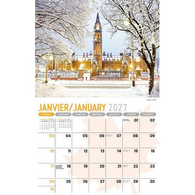 Galleria Wall Calendar 2027 Scenes of Canada (Eng/Fr)