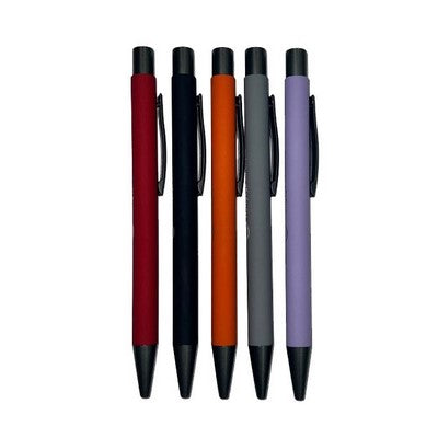 Comfort Rubberized Style Plunger Action Aluminum Pen