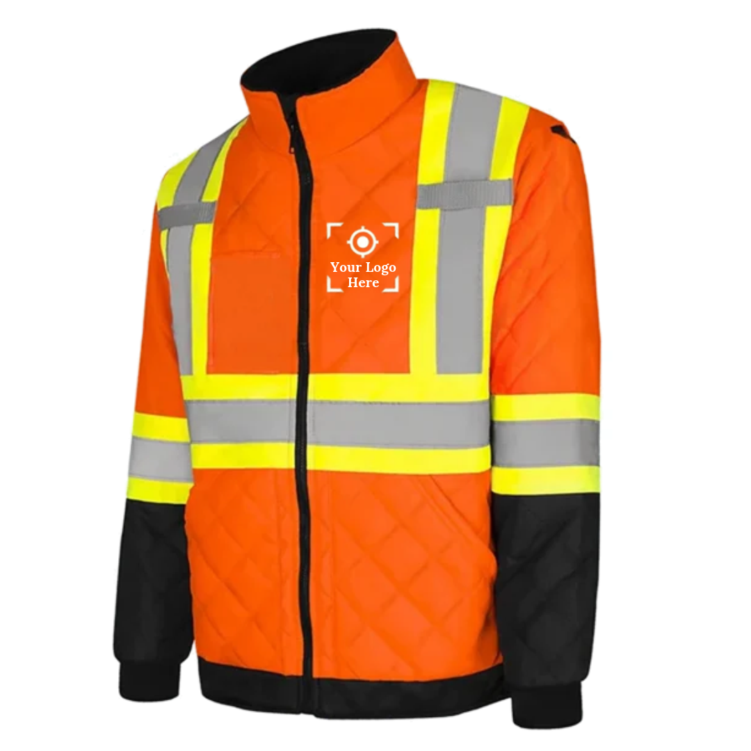 Veste matelassée pour congélateur, ruban réfléchissant de 10 cm