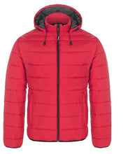 Charger l&#39;image dans la galerie, Men&#39;s Puffy Jacket with Detachable Hood-Glacial
