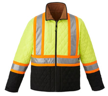 Charger l&#39;image dans la galerie, Cotton Canvas Reversible to Polyester Hi-Vis Insulated Jacket-Zircon
