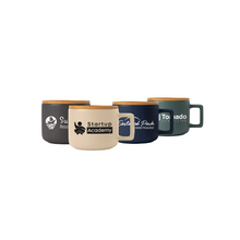 Charger l&#39;image dans la galerie, Café Virtuoso - 12 oz. Ceramic Mug with Bamboo Lid - Silkscreen
