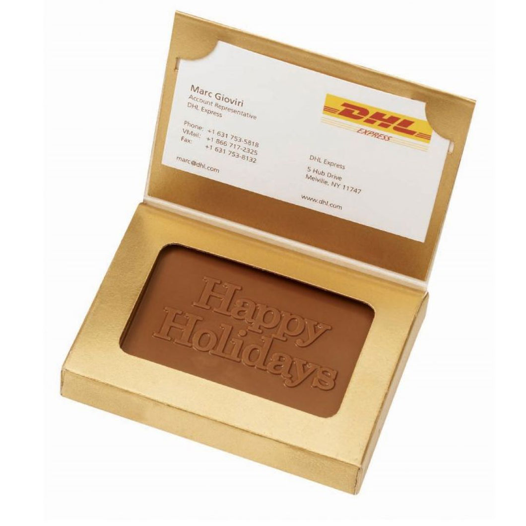 Molded Chocolate in Business Card Gift Box