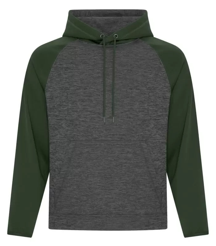 Men's Heather Fleece Two-Tone Hooded Sweatshirt