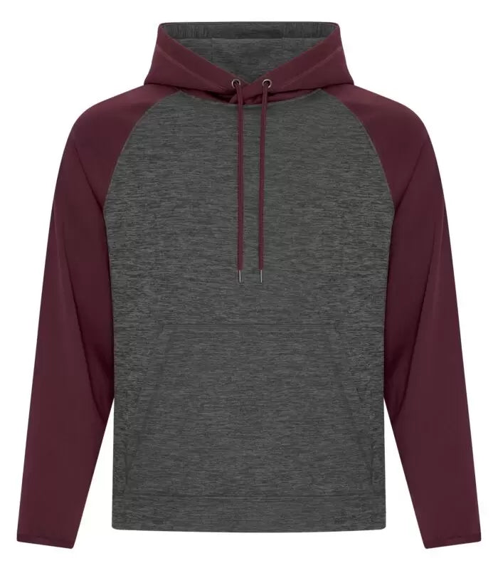Men's Heather Fleece Two-Tone Hooded Sweatshirt