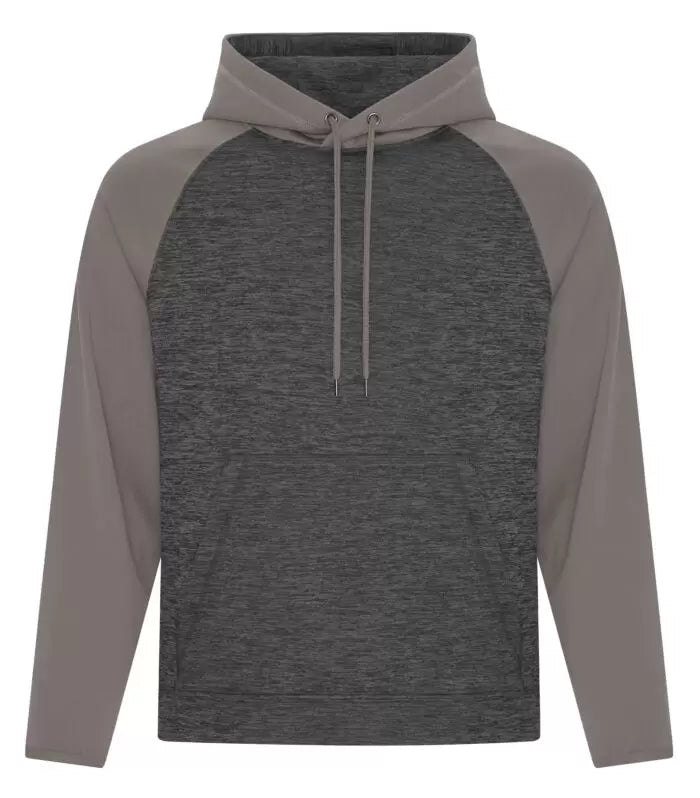 Men's Heather Fleece Two-Tone Hooded Sweatshirt