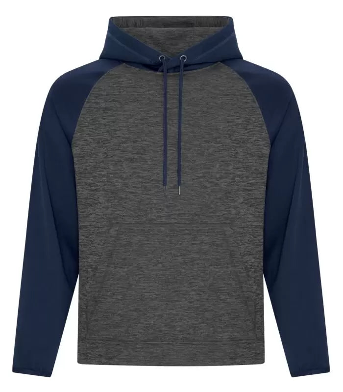 Men's Heather Fleece Two-Tone Hooded Sweatshirt