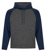 Load image into Gallery viewer, Men&#39;s Heather Fleece Two-Tone Hooded Sweatshirt
