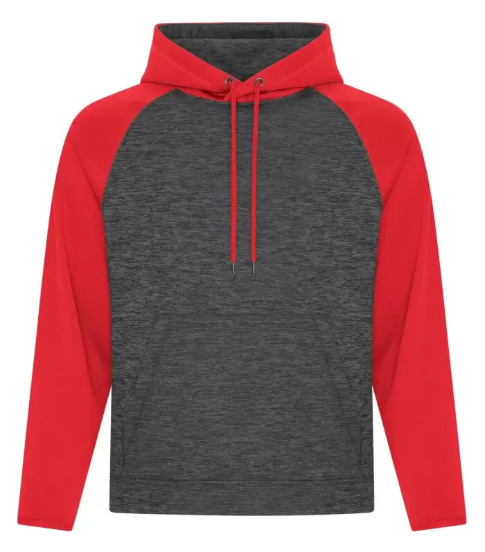 Men's Heather Fleece Two-Tone Hooded Sweatshirt