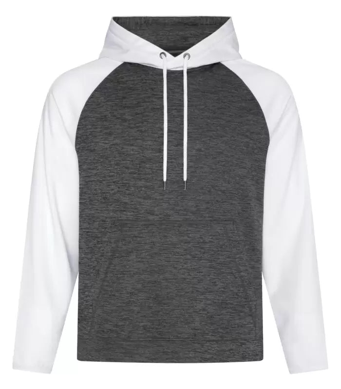 Men's Heather Fleece Two-Tone Hooded Sweatshirt
