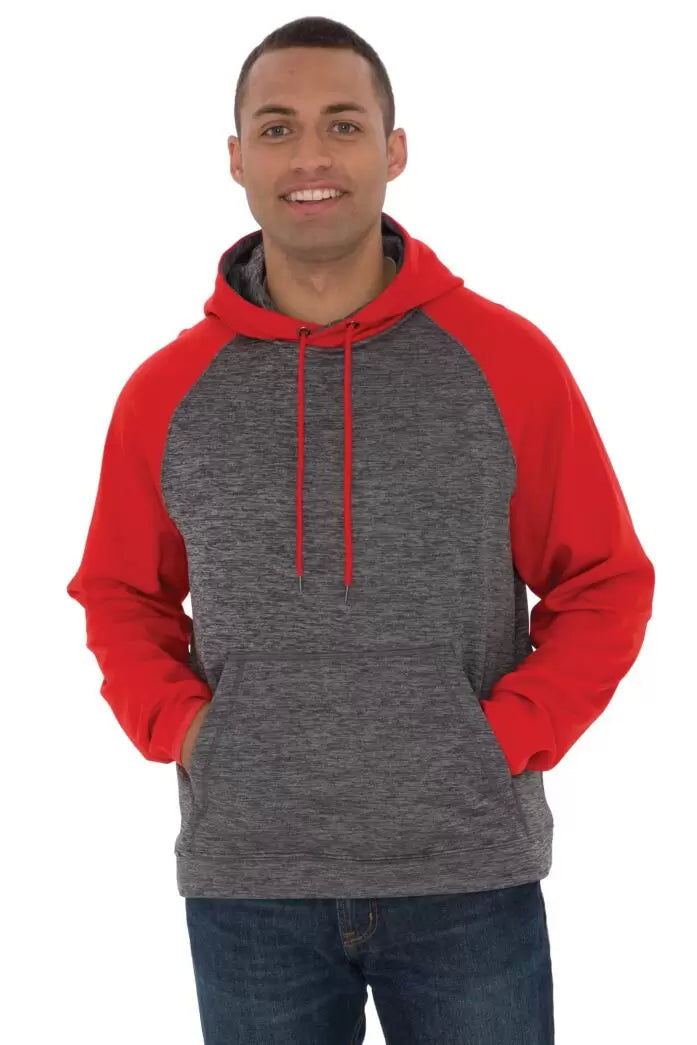 Men's Heather Fleece Two-Tone Hooded Sweatshirt