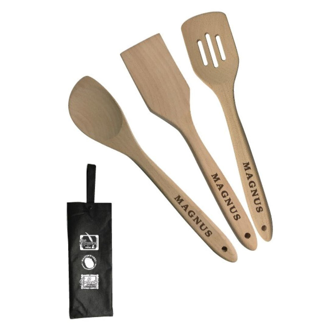 3 Piece Utensil Set in Wine Bag