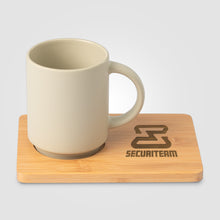 Charger l&#39;image dans la galerie, Café Duo - 11 oz. Ceramic Mug &amp; Bamboo Board Set - Laser
