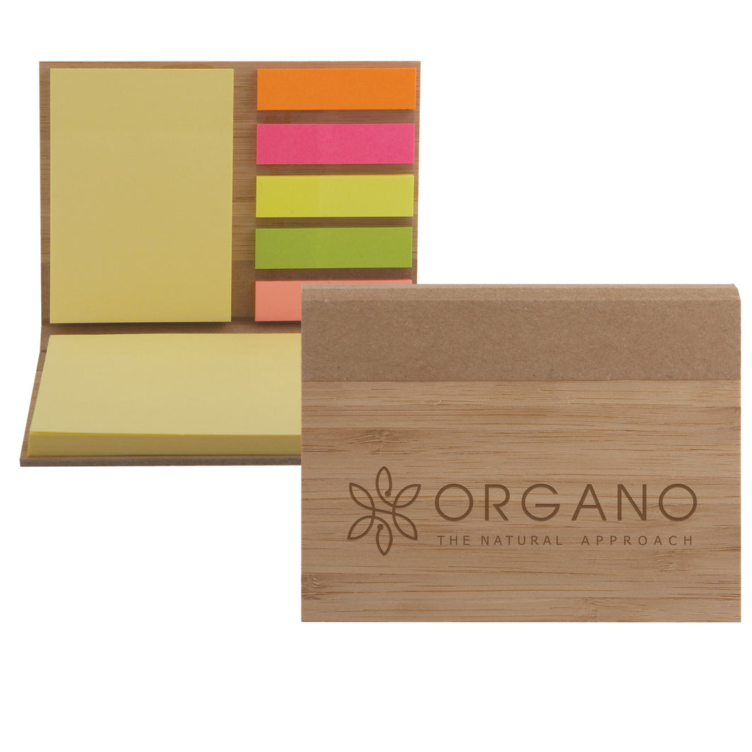 Bamboo Sticky Notepad - Laser