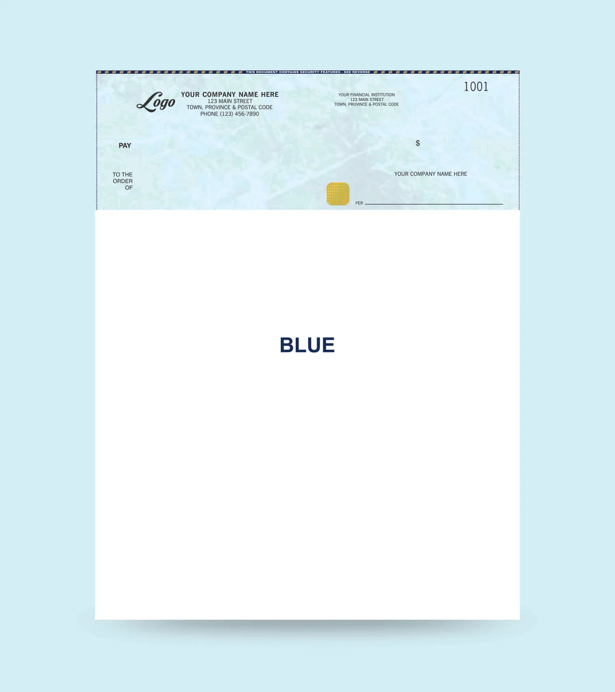 High Security Custom Printed Computerized Cheques