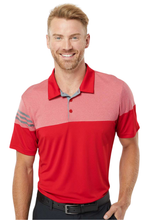 Load image into Gallery viewer, Adidas - Heathered 3-Stripes Colorblocked Polo
