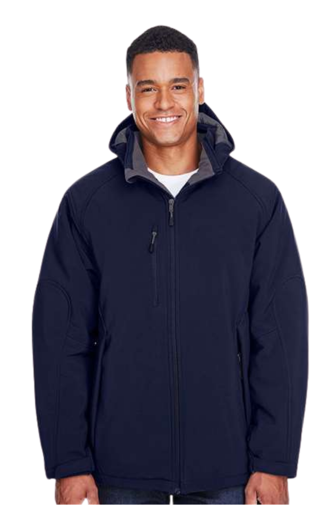 Men's Glacier Insulated Three-Layer Fleece Bonded Soft Shell Jacket with Detachable Hood