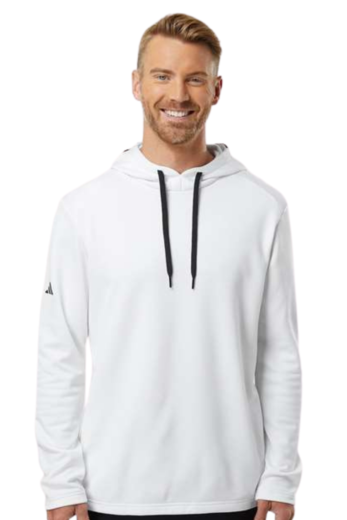 Men's Adidas - Textured Mixed Media Hooded Sweatshirt