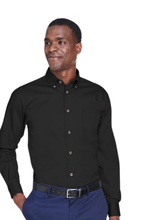 Load image into Gallery viewer, Harriton Men&#39;s Easy Blend™ Long-Sleeve Twill Shirt with Stain-Release
