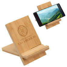 Load image into Gallery viewer, FSC® Bamboo Portable Phone Stand
