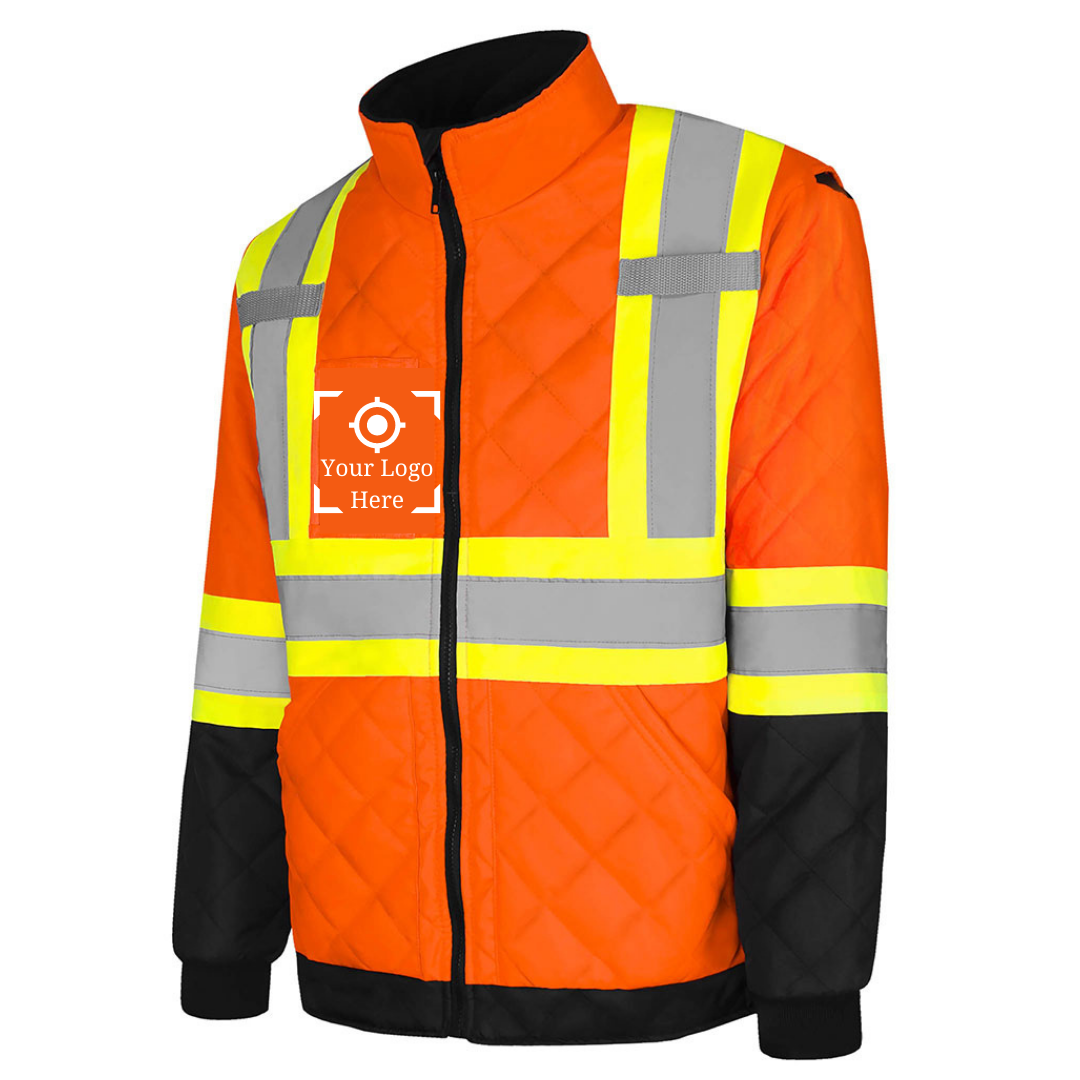 Quilted Freezer Jacket, 4" Refl. Tape