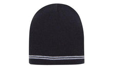 Charger l&#39;image dans la galerie, Skull Acrylic Beanie - Toque with Stripes
