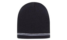 Load image into Gallery viewer, Skull Acrylic Beanie - Toque with Stripes
