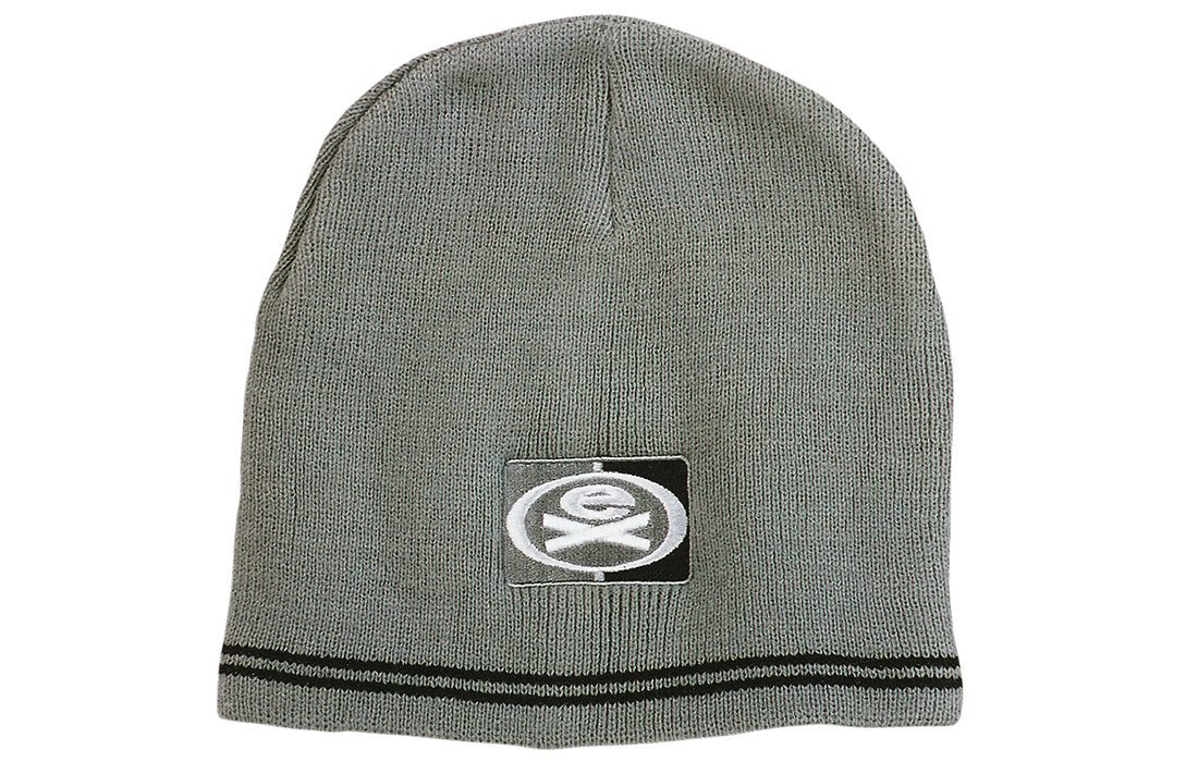 Skull Acrylic Beanie - Toque with Stripes