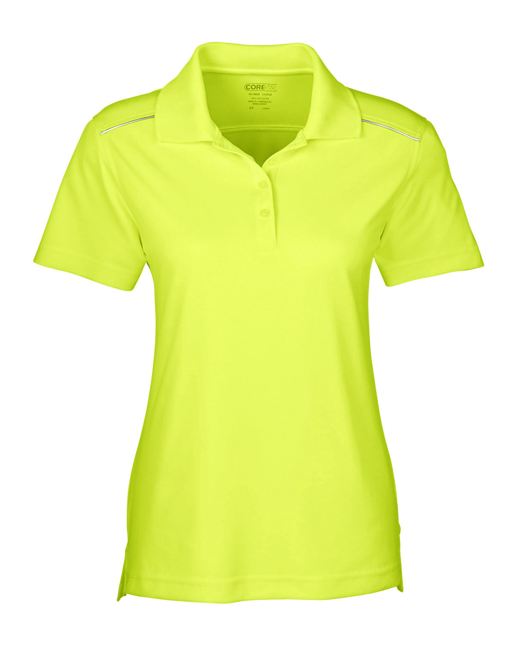 Core 365 Ladies' Radiant Performance Piqué Polo with Reflective Piping