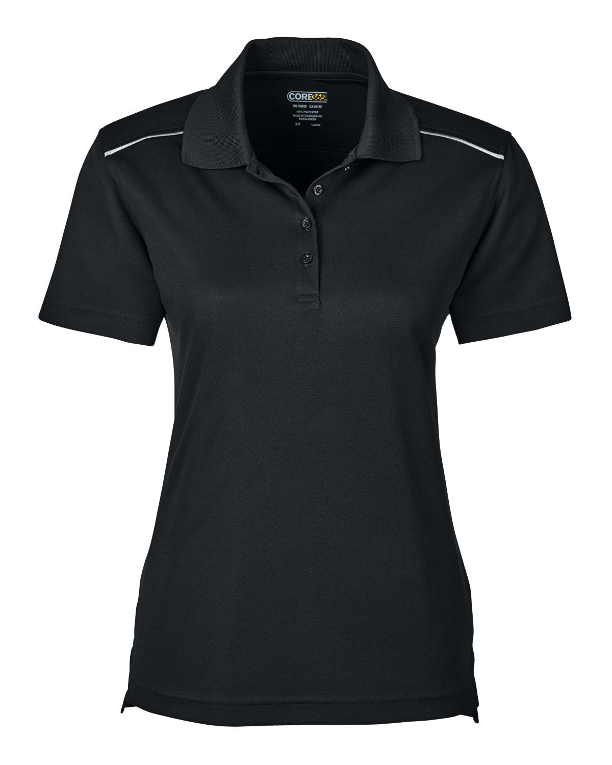 Core 365 Ladies' Radiant Performance Piqué Polo with Reflective Piping