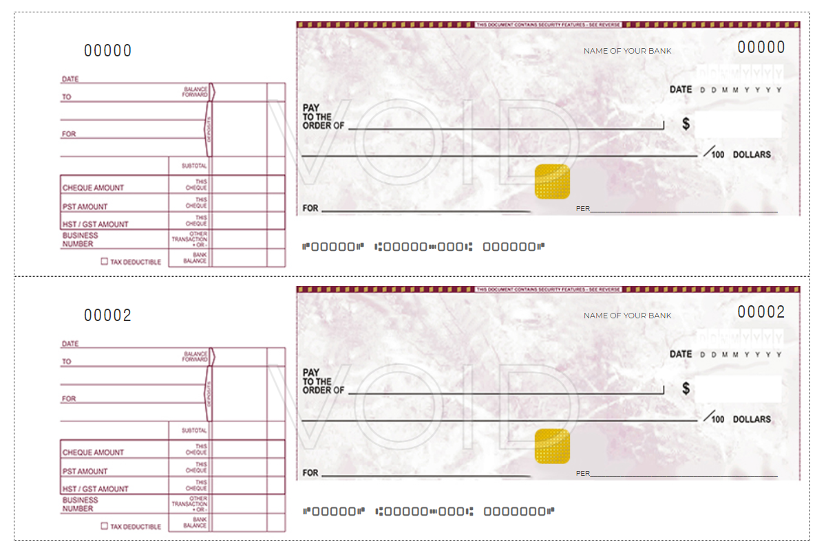 Manual Handwritten Cheques (2 To-A-Page)