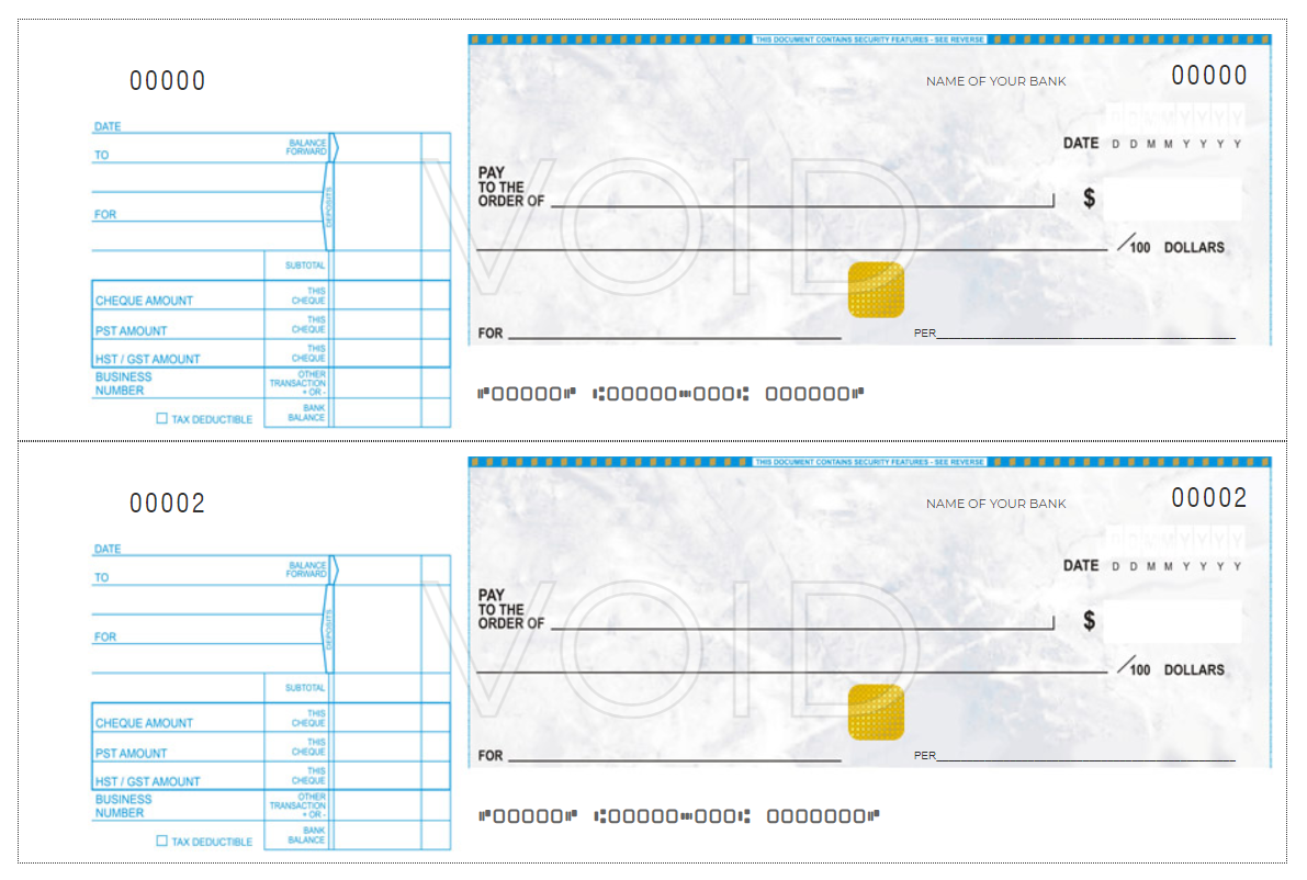 Manual Handwritten Cheques (2 To-A-Page)