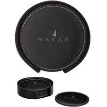 Load image into Gallery viewer, Domanda Leather 4 Coaster Set
